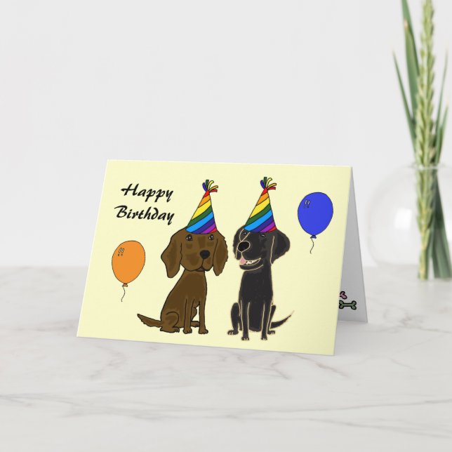 AI- Flatcoated Retriever Birthday Card (Front)