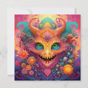 AI Flower monster Holiday Card