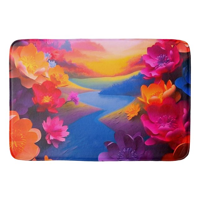Ai Flowers Bath Mat (Front)