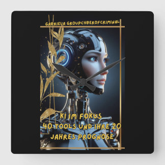 AI focus Square Wall Clock