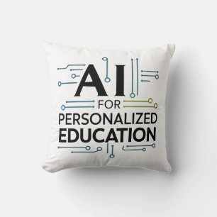 "AI for Personalized Education – Future Learning" Throw Pillow