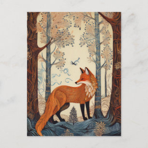 AI Forest Fox Postcard