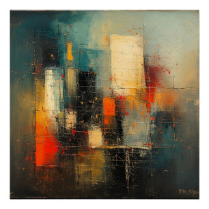 Ai generated abstract and resilient city poster