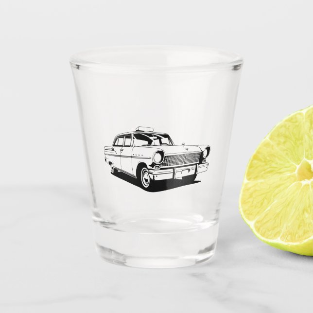 ai generated car retro shot glass (Front)
