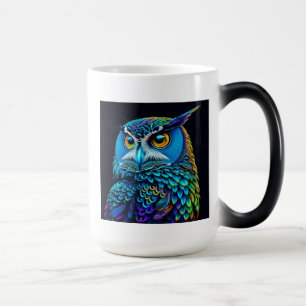 Ai generated Colourful Owl  Magic Mug