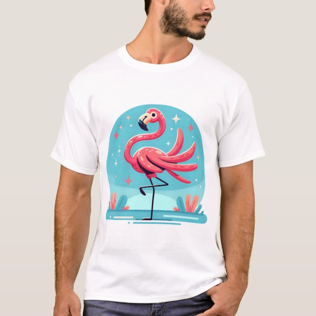AI Generated Flamingo T-Shirt (Front)