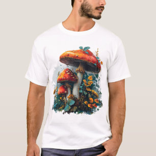 AI Generated Mushrooms Fungi T-Shirt