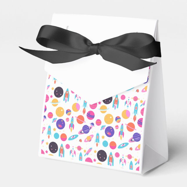 AI Generated Space Patterned Favours Gift Bag  Favor Box (Front Side)