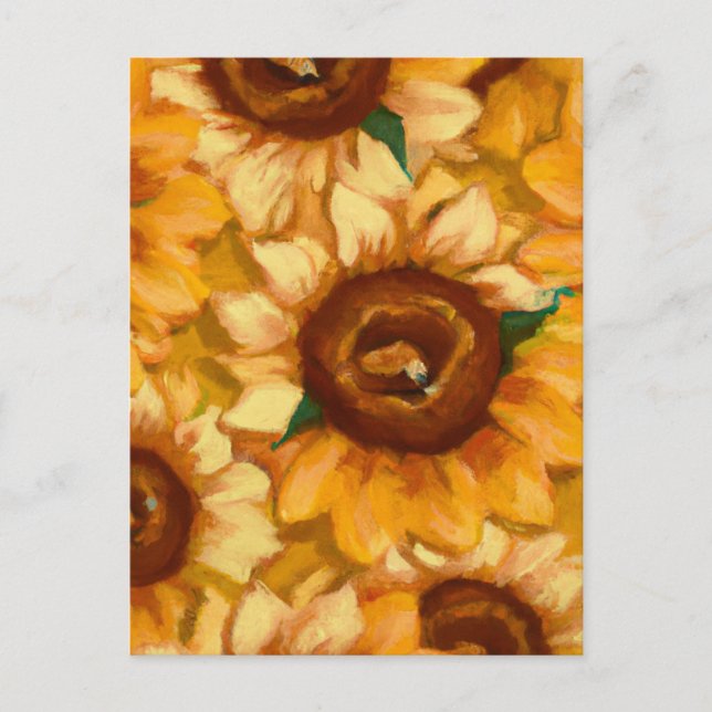 AI generated sunflowers Postcard (Front)