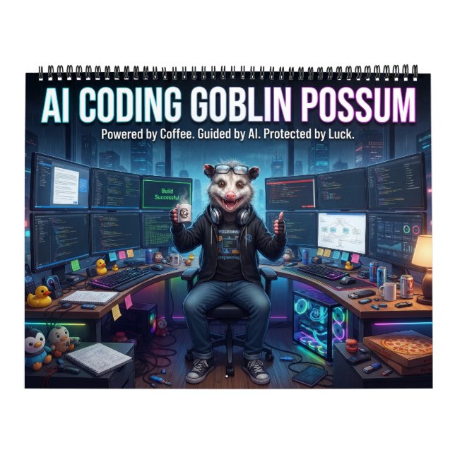 AI Goblin Possum Coding 2027-2028 Calendar (Cover)