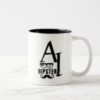 AI Hipster with Wearable Glasses and Moustache