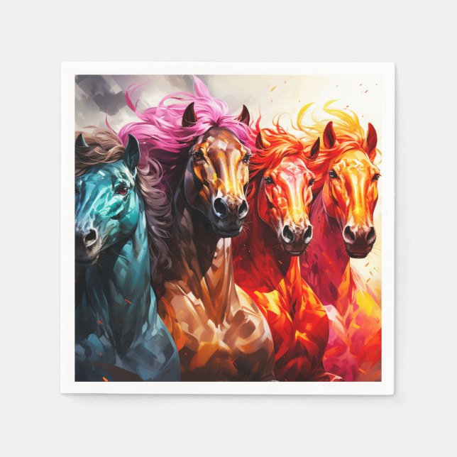 Ai Horses Napkin (Front)