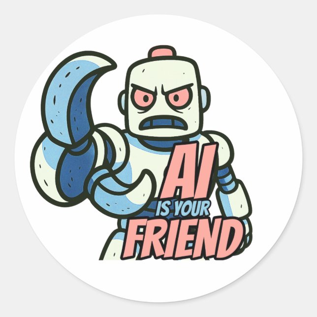 AI Is Your Friend Sticker 4 Folks Who Like ChatGPT (Devant)
