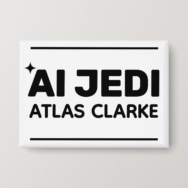AI Jedi™ Button (Customize It!) (Front)