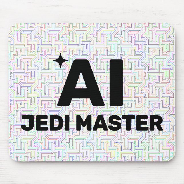 AI Jedi Master™ Mouse Pad (Customize It!) (Front)