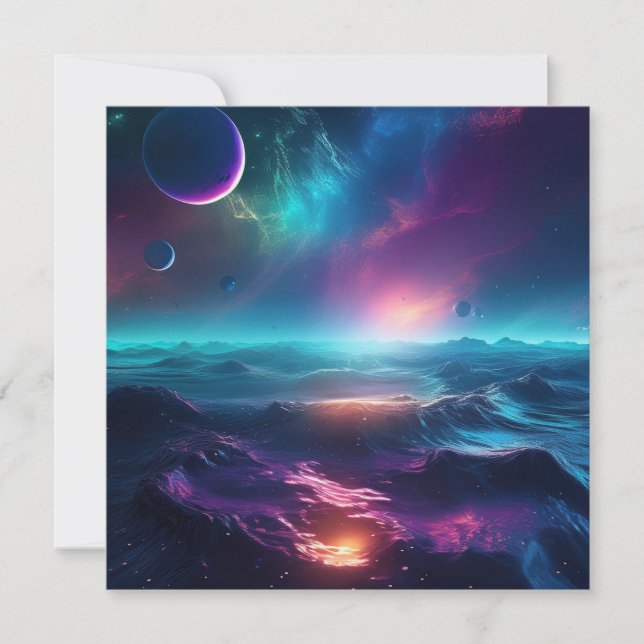 AI Ocean Holiday Card (Front)