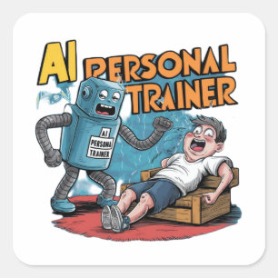 AI PERSONAL TRAINER SQUARE STICKER