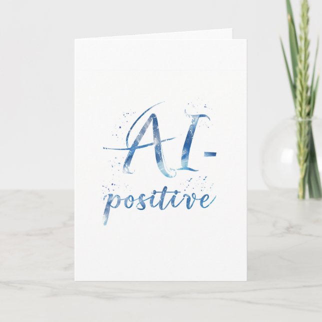 AI-Positive Text Art Card (Front)