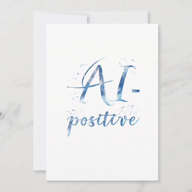 AI-Positive Text Art Invitation (Front)