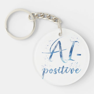 AI-Positive Text Art Keychain