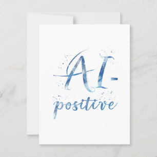 AI-Positive Text Art Postcard
