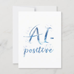 AI-Positive Text Art Postcard