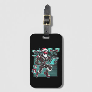 AI Powered Santa Robot with Drones and Christmas L Luggage Tag