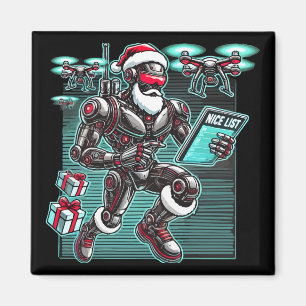 AI Powered Santa Robot with Drones and Christmas L Magnet