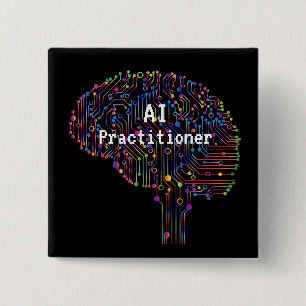 AI Practitioner of Artificial Intelligence Tech  2 Inch Square Button
