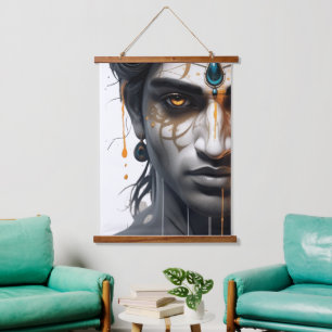 AI-Printed The Lord Krishna Hanging Tapestry