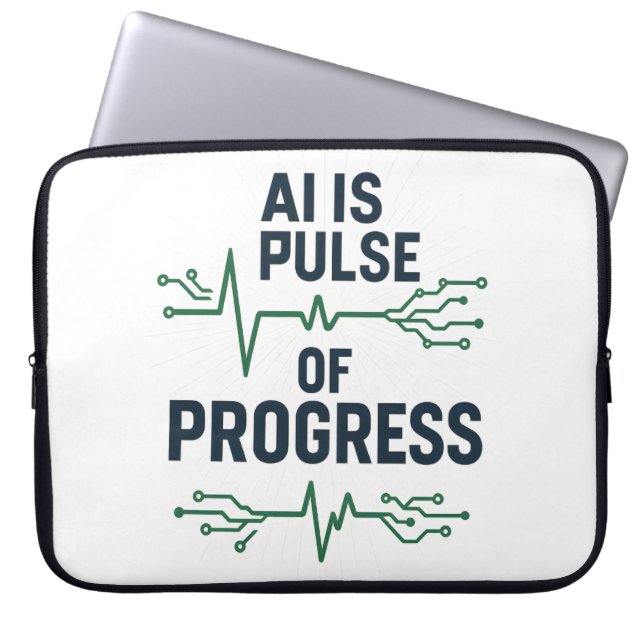 "AI Pulse Neoprene Sleeve | Tech Progress (Front)