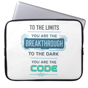 AI Quote Design – Breakthrough to Code the Dark Laptop Sleeve