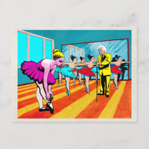 AI Remix Artwork Pop Art Dancers Postcard