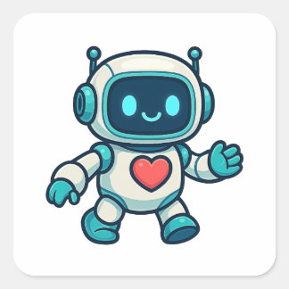 AI & Robot Characters Square Sticker