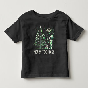 AI Robot with Tech Christmas Tree – Merry Techmas Toddler T-shirt