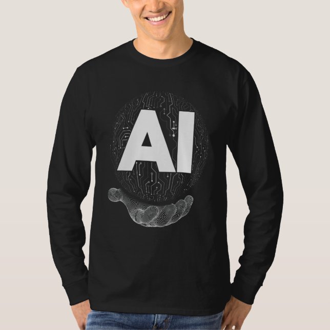 Ai Roboter Hand Computer Hand Scifi   T-Shirt (Front)