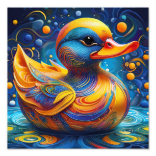 AI rubber Duck Photo Print