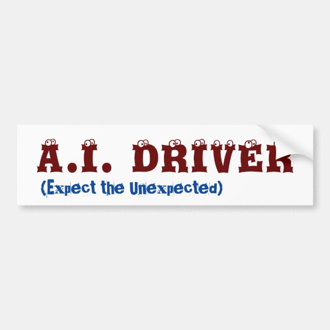 AI Self Driving Bumper Sticker (Front)