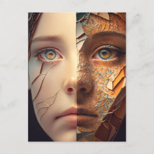 AI self portrait Postcard