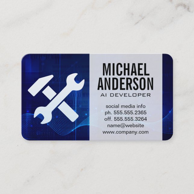 AI Software Developer | Data Centre Computing Business Card (Front)