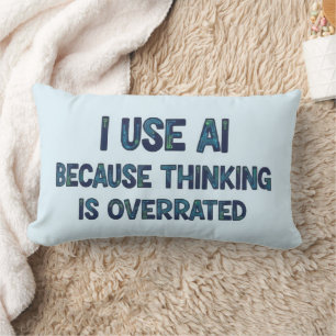 AI Text Lumbar Throw Pillow