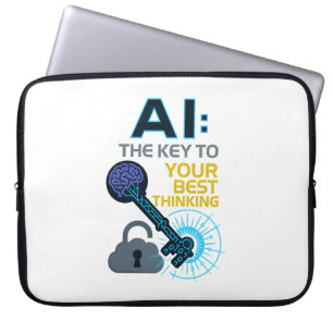 AI: The Key to Your Best Thinking Tech Design Laptop Sleeve