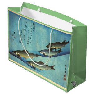 Ai (Trout) - Hiroshige's Colour Japanese Fish Prin Large Gift Bag