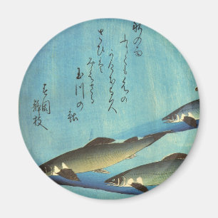 Ai (Trout) - Hiroshige's Colour Japanese Fish Prin Magnet