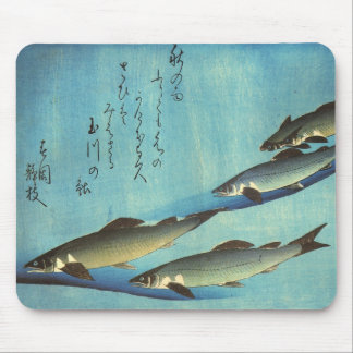 Ai (Trout) - Hiroshige's Colour Japanese Fish Prin Mouse Pad