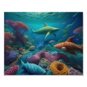 AI Yarn Sea Photo Print