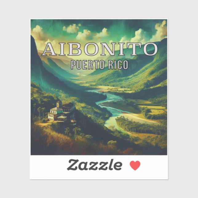 Aibonito Puerto Rico 3 Inch Vinyl Sticker (Sheet)