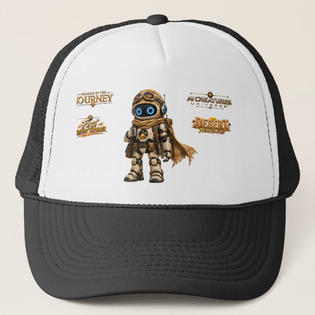 AIC Desert Travelers Robot Explorer Trucker Hat (Front)