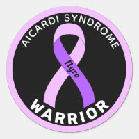 Aicardi Syndrome Warrior Ribbon Black