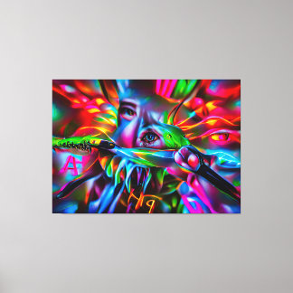 Aichmophobia: Vivid Surreal Art Canvas Print